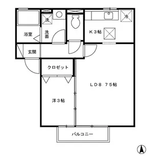 FREIHEIT(フライハイト)【102号室】の間取り