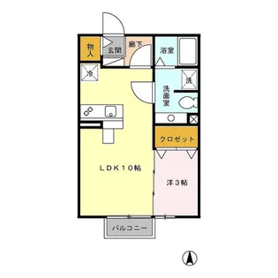 レゾン御園【2階】の間取り