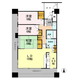 ディーグランセ泉野【2階】の間取り