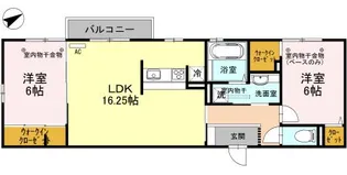 シャトー・ベルスーズ【3階】の間取り