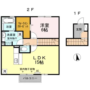 オリーブハウスTKN【2階】の間取り