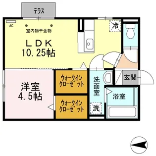 ドゥ・モンターニュ【1階】の間取り