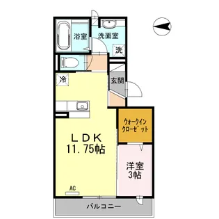 OTT’S K2(オッツケーツー)【3階】の間取り