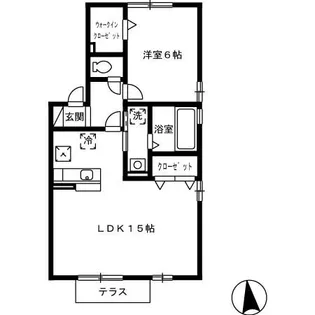 ルーエ N.N【1階】の間取り
