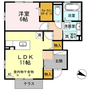 ロザージュK【1階】の間取り