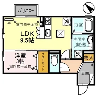 RECENTE SEIWA(レセンテ セイワ)【1階】の間取り