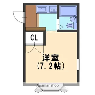 エルシーハイツ【1B号室】の間取り