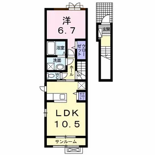 エクラⅩⅢ【2階】の間取り