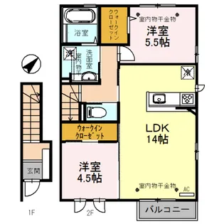 TERRA ALTA (テェラァ アルタ)【2階】の間取り