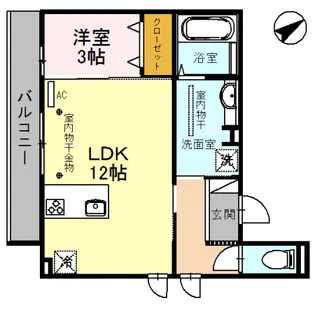 グランカーサ十三間町【3階】の間取り