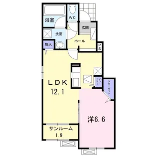 アローズⅠ【1階】の間取り