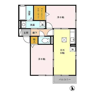 レスプランドール【1階】の間取り