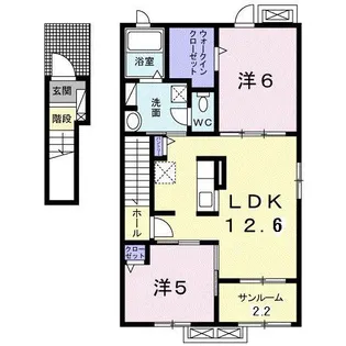 ソール オリエンスⅧ【201号室】の間取り