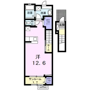 フォンテーヌ Ⅰ【2階】の間取り