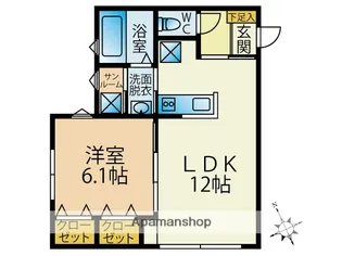 カバージョ【202号室】の間取り