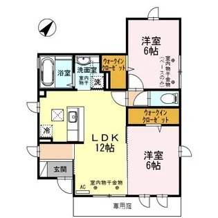 ブラウニー西念【I号室】の間取り