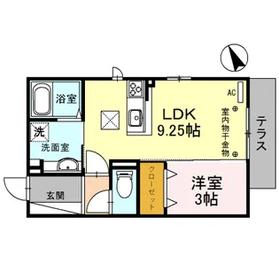 アネシス押野【1階】の間取り