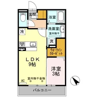 ライツフォルT【2階】の間取り