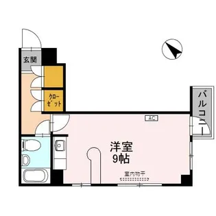 1Rの間取り画像