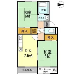 プレジールビューラ B【2階】の間取り