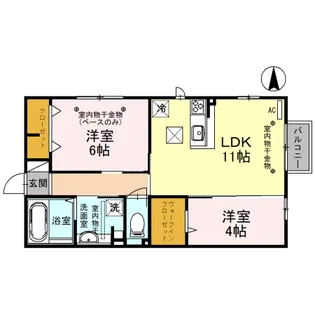 メゾン樫の木 B棟【1階】の間取り