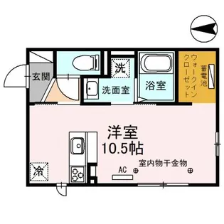 メルヴェイユ彦三【1階】の間取り