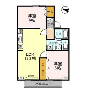 コーポマウンテン【1階】の間取り