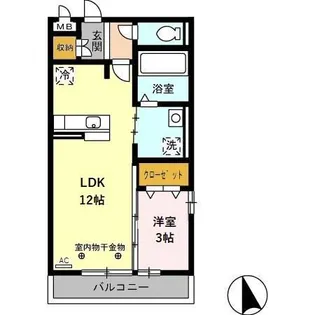 クレピス【3階】の間取り