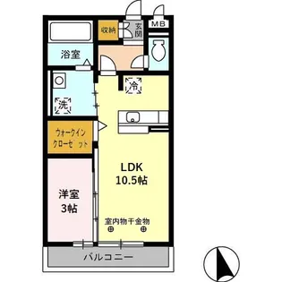クレピス【1階】の間取り