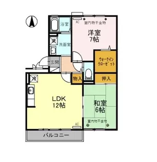ロイヤルコート北町【1階】の間取り