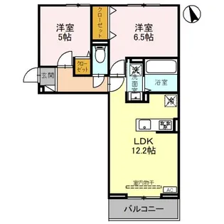 イル デ ペティⅡ【2階】の間取り
