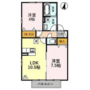 YーCONFIDENCE(ユーコンフィデンス) A【2階】の間取り