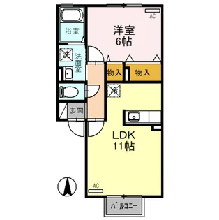 ぷらんたんⅢ【2階】の間取り