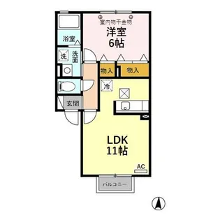 ぷらんたんⅢ【1階】の間取り