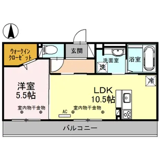 クリスタル花水木【3階】の間取り