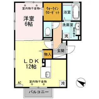 ヴィラ クレール B棟【2階】の間取り