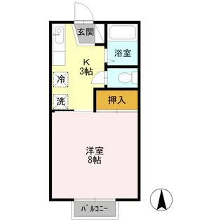 シャルム長土塀 B棟【2階】の間取り