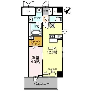 トライアンフけやき通り【4階】の間取り
