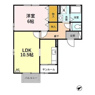 ノール・ヴィラージュⅡ【201号室】の間取り