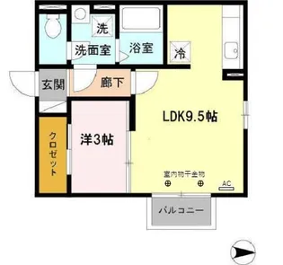 クレソン C【2階】の間取り