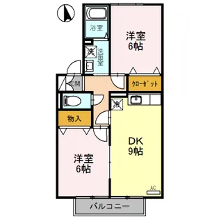 セジュールSAKUDAⅡ【2階】の間取り