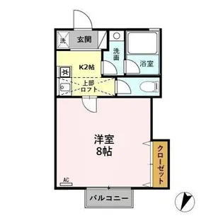 ハートワン御園【2階】の間取り