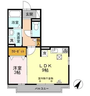 クレール響【1階】の間取り