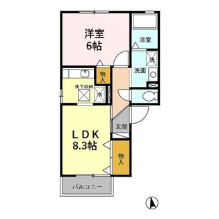 アヴェニール【1階】の間取り