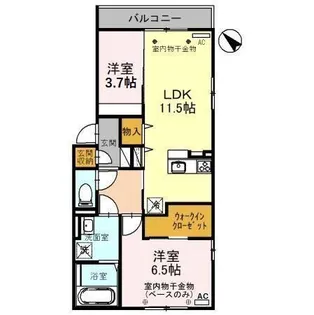 アリビオ駅西【3階】の間取り