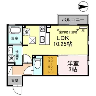 オルスフラーズ【1階】の間取り