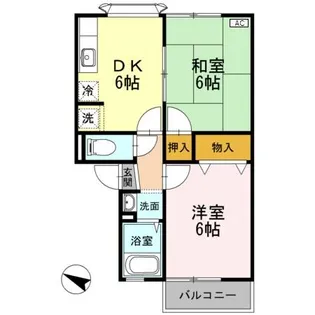 POMME I,Kー1【102号室】の間取り