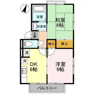 プレジール田中【2階】の間取り
