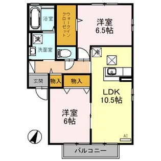 ウィルモア泉野【1階】の間取り