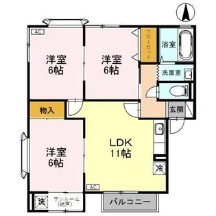 セジュール舞【2階】の間取り